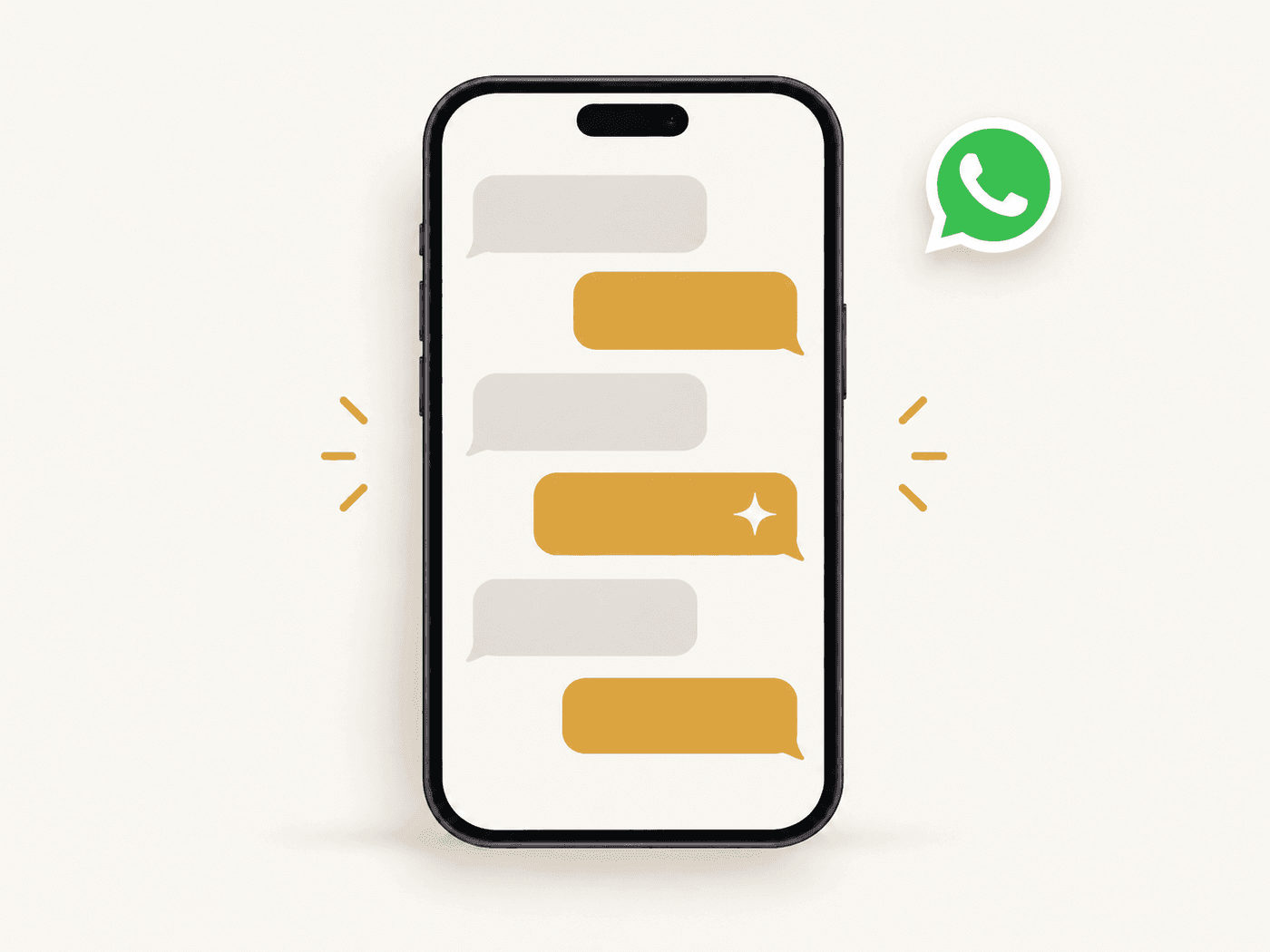 Conversación de WhatsApp respondida automáticamente en un celular